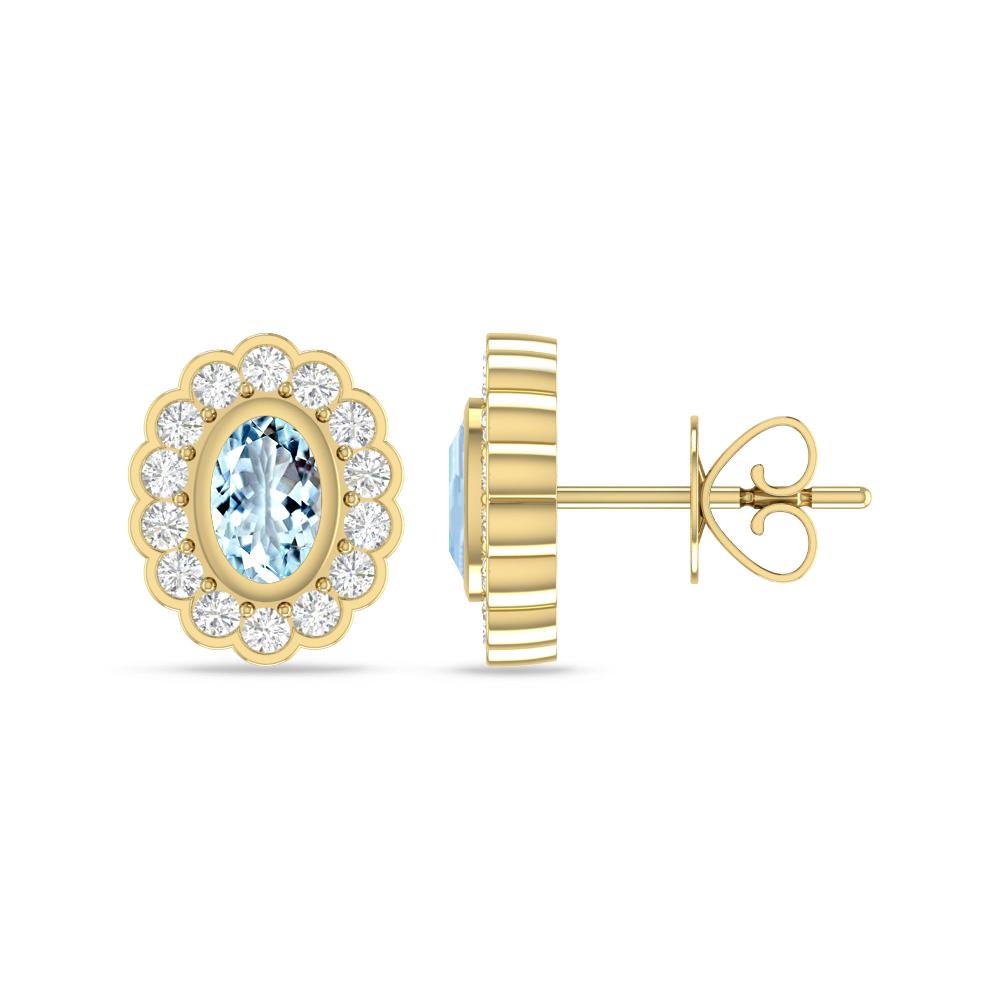 Yellow Gold - Aquamarine